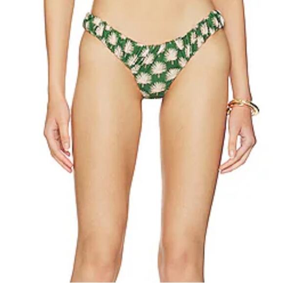 CAROLINE CONSTAS NWT Dorit green printed bikini bottoms XL - Picture 1 of 5